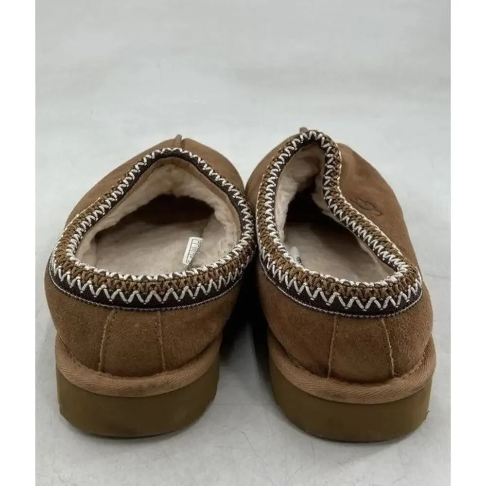 UGG TASMAN 5950 Mens Chestnut Suede Sheepskin Slippers Slip On Shoes Size 9